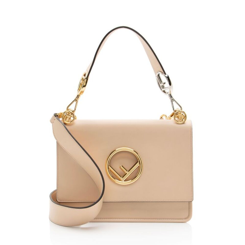 Fendi Leather Kan I F Medium Shoulder Bag